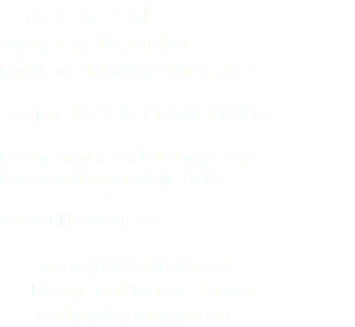 Russell Neufeld Call or Text: 403.360.4091 Email: russell@affordastorage.com CALL or TEXT for PROMPT REPLY Do you want to book a storage bay? Forgot your payment due date? PAYMENT OPTIONS: Cash or (postdated) cheques. Interact email banking. Send to russell@affordastorage.com